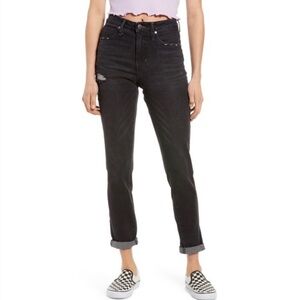 NWT BP Factory Black Distressed Mom Jeans Size 29 from Nordstrom